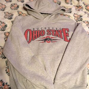 Hollister Gray Hoodie with Red Accents